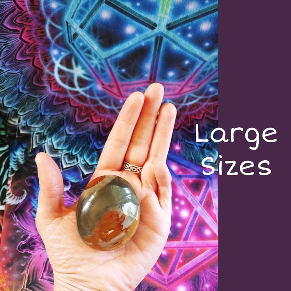 Polychrome Jasper Palm Stone - Picture 4 of 5